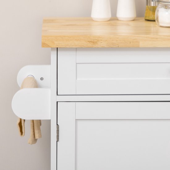 GOPLUS Serveerwagen met 3 verdiepingen, mobiele barwagen met 8 flessen wijnrek en 12 glazen houders, keukentrolley met universele wielen, handgrepen, houten rolwagen voor woonkamer en keuken