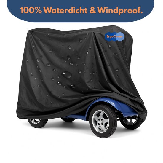 ErgoCover - Multifunctionele beschermhoes - Waterdichte afdekhoes - Universele maat Large: 190x71x117 cm - Fatbike hoes - Scootmobiel hoes - Fiets hoes kopen - beste keuze voor scootmobiel beschermhoes
