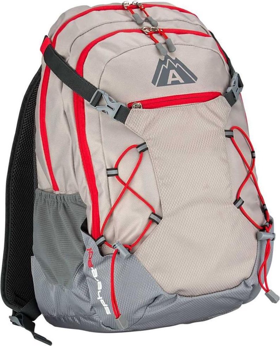 Abbey Backpack - Unisex - beige/grijs/rood
