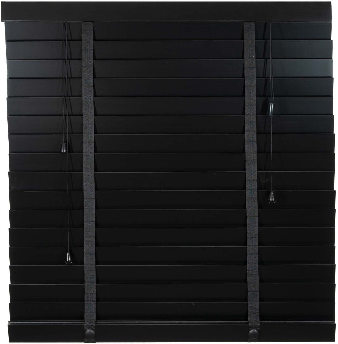 Dutchblinds® Houten Jaloezieën - 50mm - Zwart - 160 x 175 cm - Breedtematen van 40 t/m 300 cm – foto 3