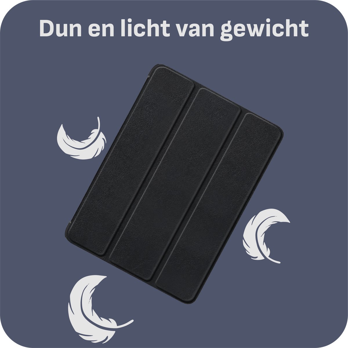 Cazy tablet Hoes geschikt voor OnePlus Pad - TriFold Bookcase - Zwart