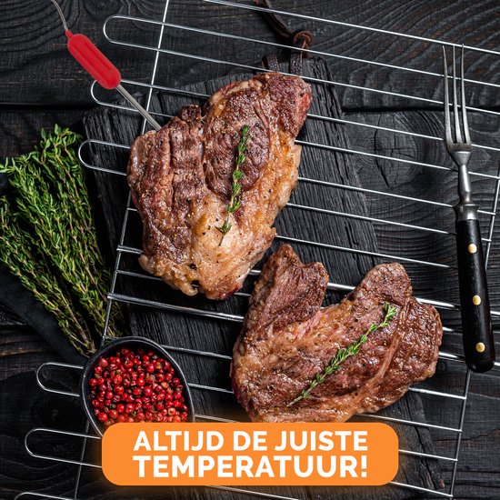 Thermomètre à viande pour barbecue intelligent avec application - Silvergear