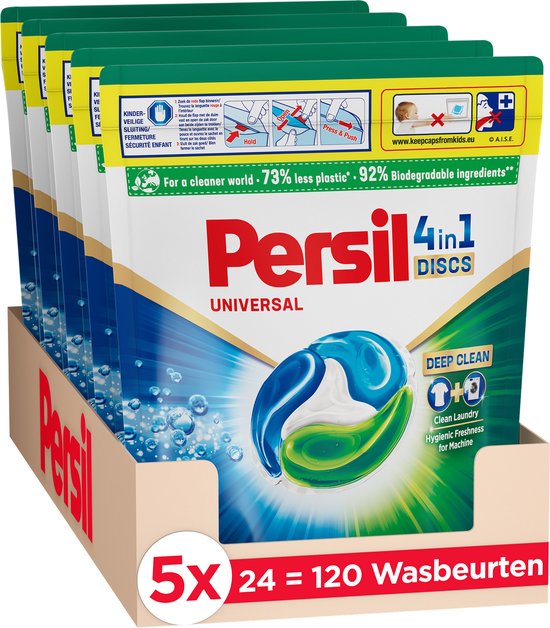 Persil Discs Universal Doy - Wascapsules - Voordeelverpakking - 5 x 24 Wasbeurten