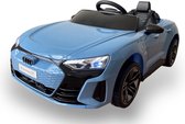 Audi Rs E-Tron Gt - 12V Accu Auto Elektrische Kinderauto Lichtblauw + Afstandsbediening en Muziek USB-, MP3- en TF-kaartingang