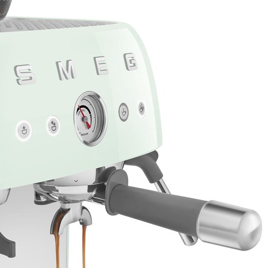 Afmetingen - Smeg 8017709329860 - SMEG EGF03PGEU - Espressomachine met geïntegreerde bonenmaler - Watergroen