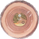 Assiettes en carton tronc d'arbre lot de 20 pièces diamètre 25,7 cm Ecofriendly 100% compostable