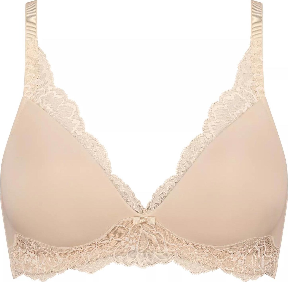 Triumph BH Amourette Charm P - Zonder Beugel - Voorgevormde kanten bh zonder beugel - 80A - Creme