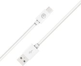 Bigben Connected, USB A/USB C-kabel 1,2 m - 3A, Wit