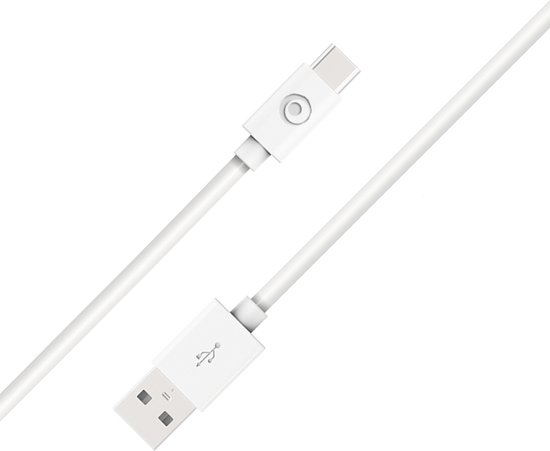 Bigben Connected, USB A/USB C-kabel 1,2 m - 3A, Wit