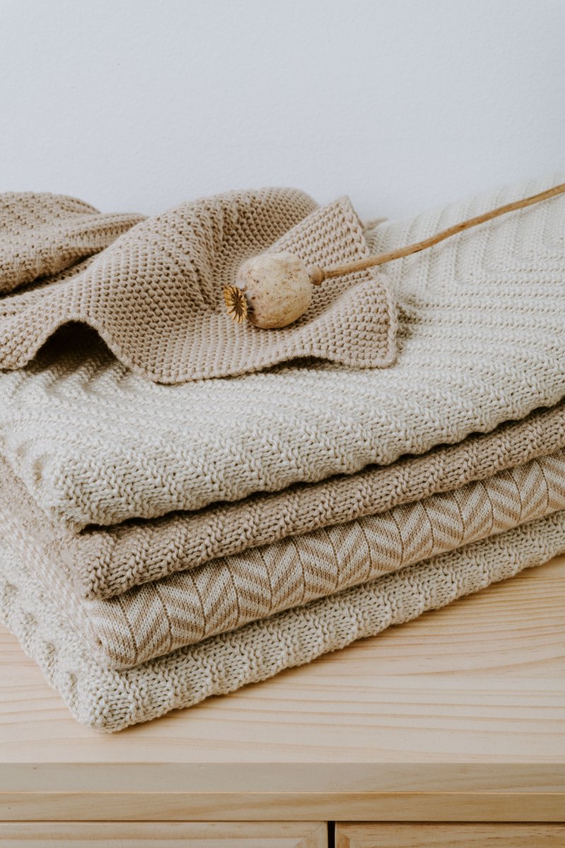 Baby's Only Wiegdeken Grace Baby deken met visgraat motief