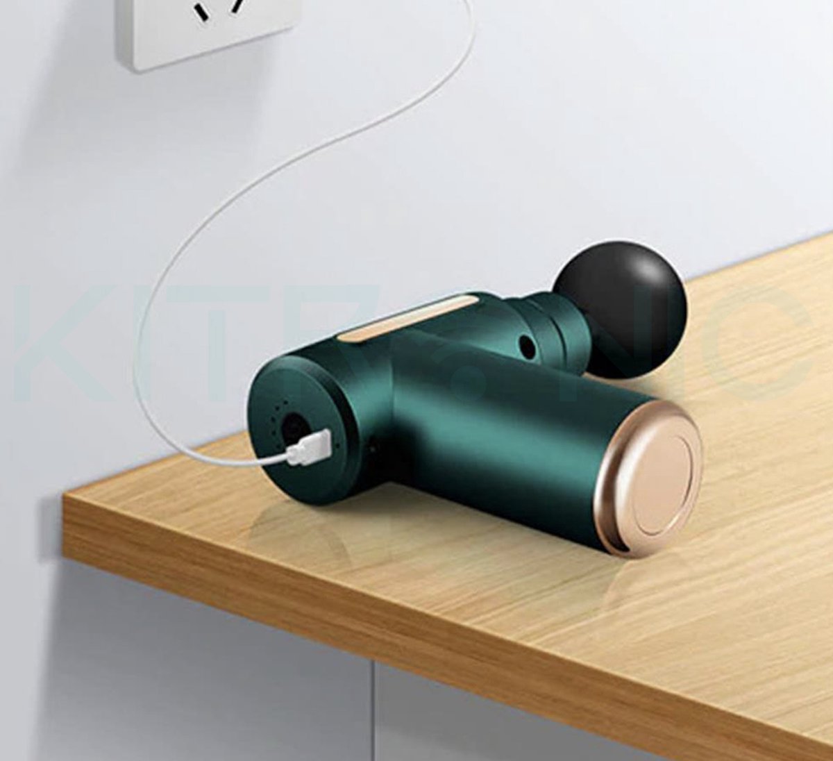 Afbeelding 3 van Pocket Massage Gun - Massage Apparaat - 4 Opzetstukken - Facial Gun - Spierherstel - Draadloos - Oplaadbaar - Massage Pistool - Ontspanning