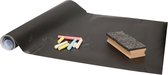 Kinder schoolbord - zelfklevend folie - 45 x 200 cm - incl. krijtjes en wisser