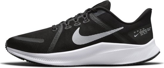 Nike Quest 4 Sportschoenen - Maat 45.5 - Mannen - zwart/wit