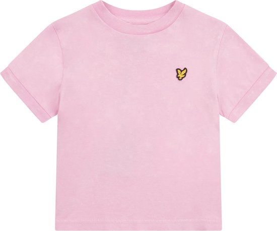 Lyle & Scott Acid Wash Tonal Ringer Fitted Tee T-shirts & T-shirts Filles - Chemise - Rose Clair - Taille 122/128