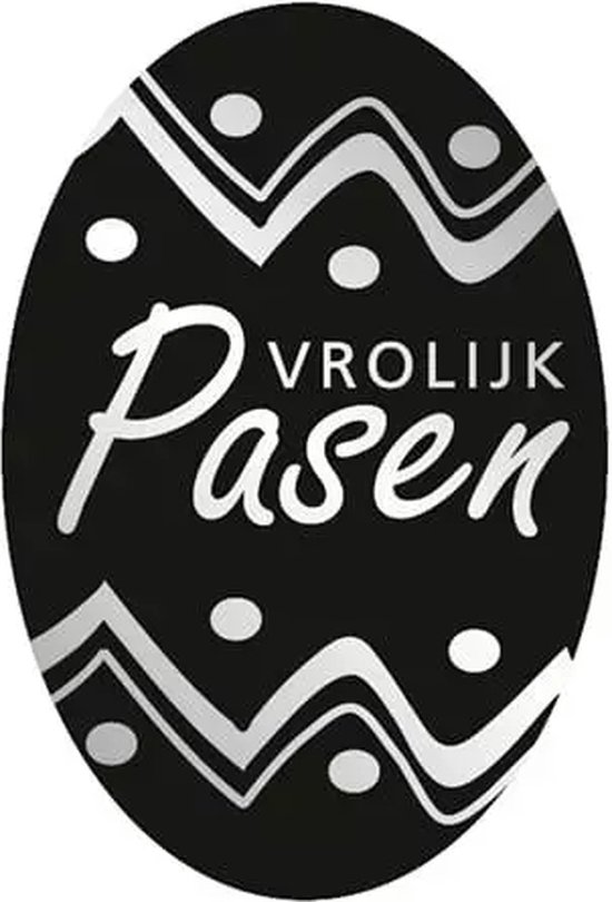Sticker 'Fijne Pasen' klein – Van Erkel Winkelmaterialen