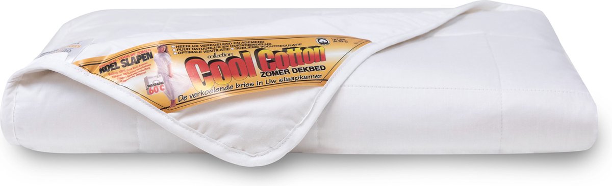Cool Cotton Zomer Dekbed Original|De enige echte| Dun katoen Zomerdekbed|100% Puur Katoen|Absorberend, Fris en luchtig |240x220cm (Extra lang) - Cool Cotton