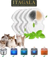 ITAGALA Drinkfontein Filters - Navulling Set 4 Stuks - Voor Katten en Honden - Ronde Filters van Carbon