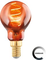 EGLO LED Lamp - E14 - Ø 4,5 cm - P45 - Koper - 2000K - Dimbaar