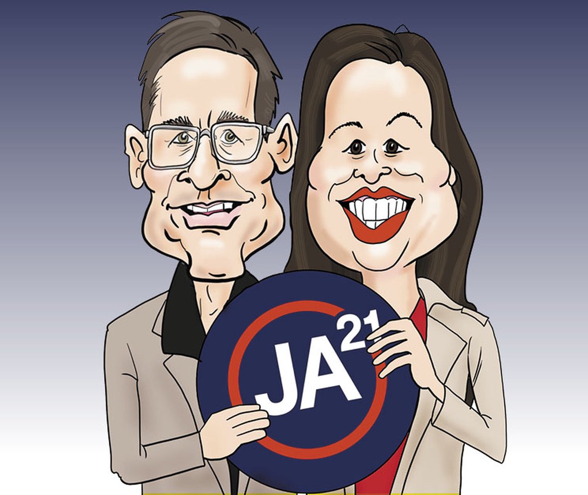 JA21 Joost en Annabel -Speldje inclusief bio-kaartje