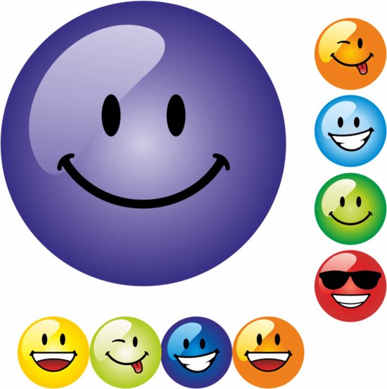 Set van 2 magnetische beloningspot met ster en smiley gezicht voor