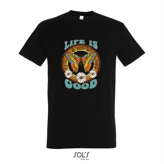T-shirt Life is good - T-shirt korte mouw - zwart - 4 jaar
