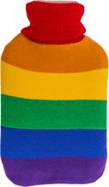 Kruik met zachte hoes - 1.7L inhoud - Warmwaterkruik - Regenboog hoes - Regenboog kruik - Pride LGBTQ