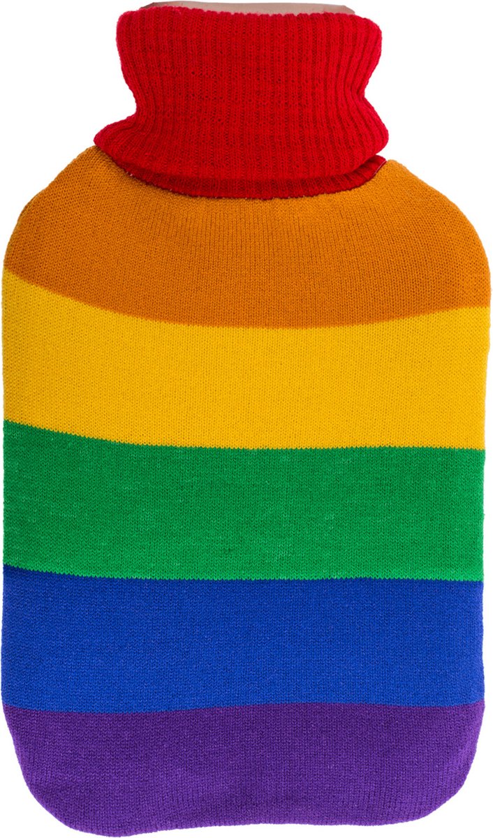 Goedkoopste Kruik met zachte hoes - 1.7L inhoud - Warmwaterkruik - Regenboog hoes - Regenboog kruik - Pride LGBTQ