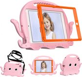 Tablet hoes kinderen met screen protector en schouderriem - octopus roze - Samsung Tab A8 (10.5 inch) tablet cover kids