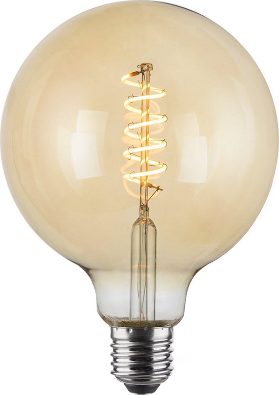 Vintlux E27 dimbare LED filamentlamp 4W G125 265lm 2200K - Karu Globe XL Gold