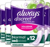 Always Discreet voor urineverlies en incontinentie Normal - Voordeelverpakking 48 Stuks - Maandverband