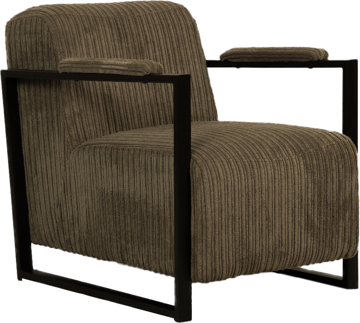 Happyment Luxe Fauteuil - Voor binnen - Bruin - Loungestoel met hoofdkussen - Volwassenen 
