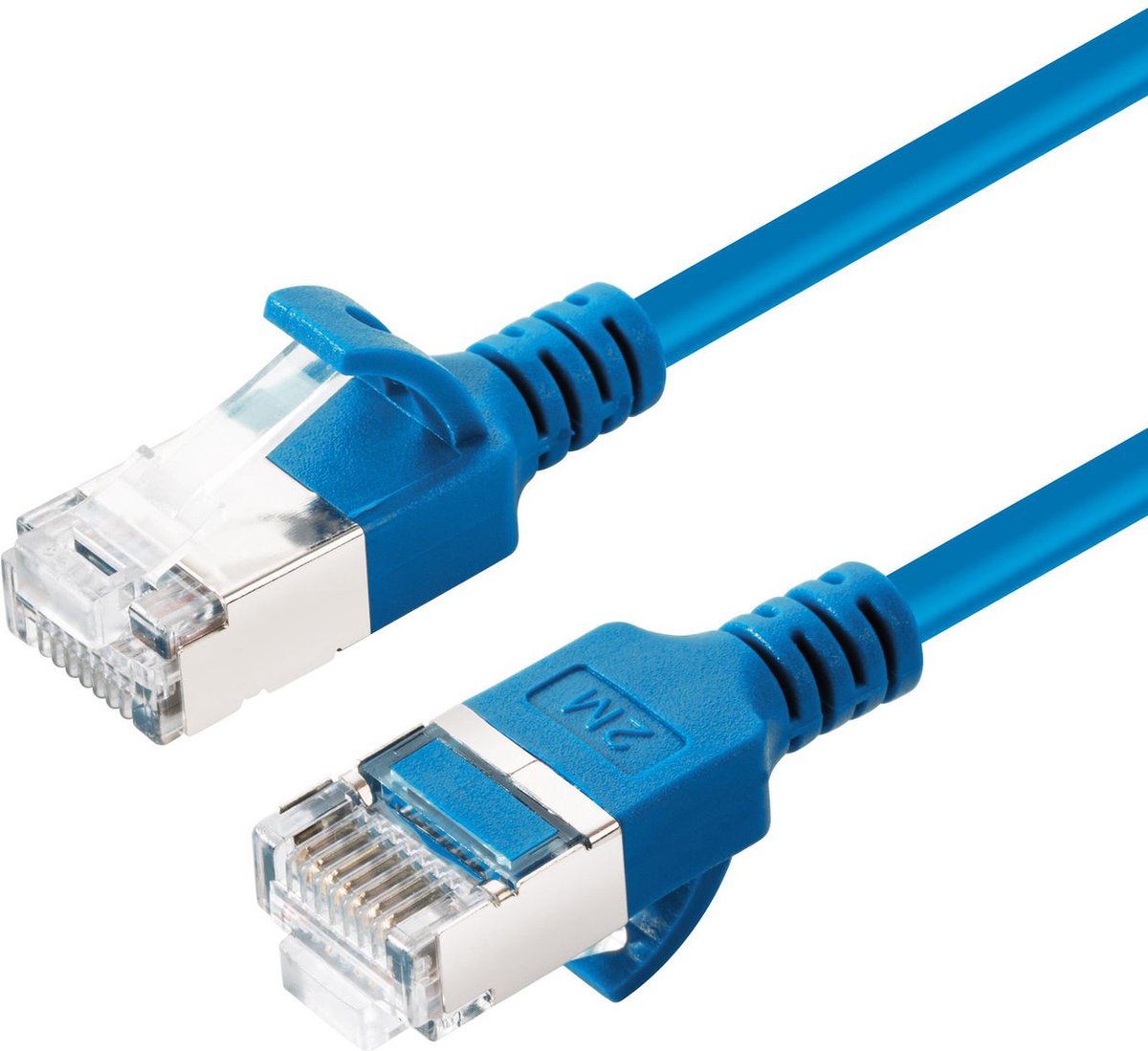 Microconnect V-FTP6A01B-SLIM netwerkkabel Blauw 1 m Cat6a U/FTP (STP)
