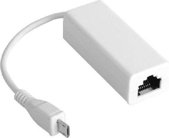 Microconnect USBMICROETHB, Avec fil, Micro-USB, Ethernet, 100 Mbit/s, Blanc