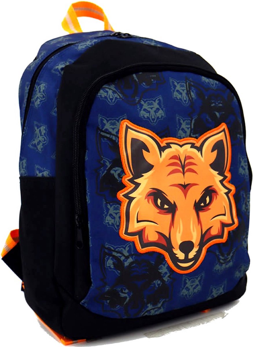 The FOX Rugzak Vos School Tas 5-10 Jaar Vosjes Blauw