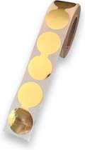Tassensluiters etiket - Goud - 250 Stuks - 25mm rond (2) 61mm breed - tassen sluitetiket - sluitzegel - sluitetiket - sluitsticker - chique inpakken - cadeau - verpakken