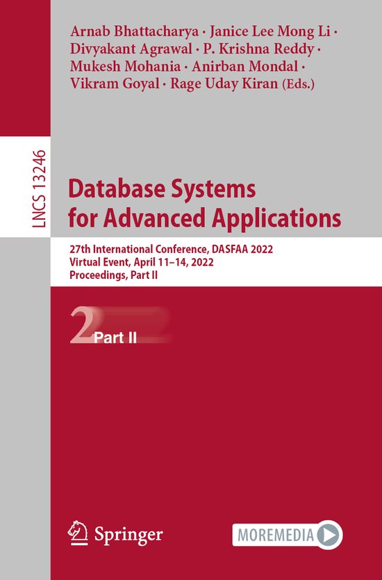 Lecture Notes in Computer Science13246- Database Systems for ... - cover