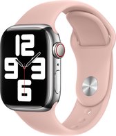 Bandje geschikt voor Apple Watch siliconen 42/44/45mm series 3 4 5 6 7 SE rosé