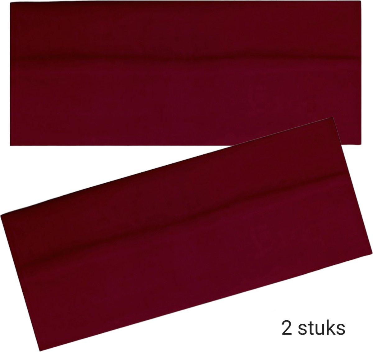 SPORT® Haarband Hoofdband Basic - 8cm - 2 stuks - Maroon / Donker Rood + 4x extra haarelastieken (2x wit / 2x zwart) - Casual Sport Yoga - Stof Elastisch