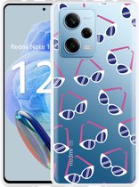 Cazy Hoesje geschikt voor Xiaomi Redmi Note 12 Pro 5G Retro Zonnebrillen I