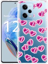 Cazy Hoesje geschikt voor Xiaomi Redmi Note 12 Pro 5G Hartjes Zonnebrillen