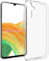 Samsung Galaxy A34 Hoesje - MobyDefend Transparante TPU Gelcase - Volledig Doorzichtig - GSM Hoesje - Telefoonhoesje Geschikt Voor Samsung Galaxy A34