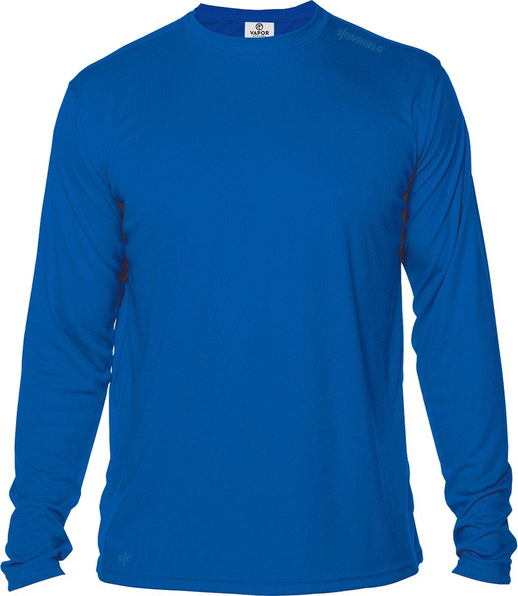 SKINSHIELD UV Shirt met lange mouwen voor heren FACTOR 50+ Zonbescherming UV werend Royal Blauw