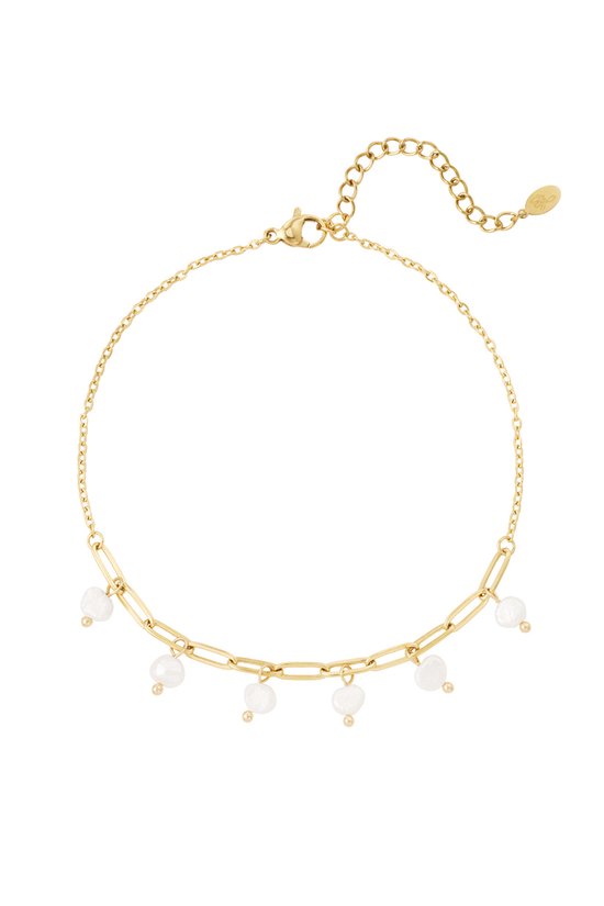 Bracelet de Cheville Perles - Goud - Acier Inoxydable - Imperméable