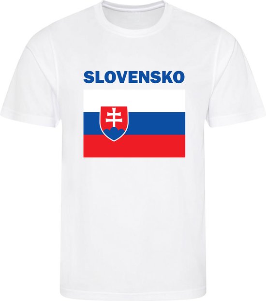 Slovakije - Slovakia - T-shirt Wit - Voetbalshirt - Maat: