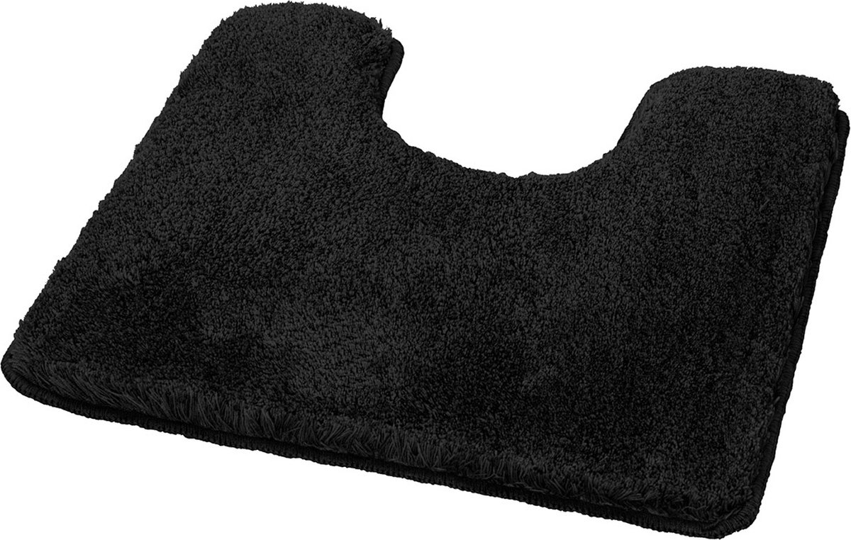 HGMD Toiletmat antislip - Zwart - 50x50 cm - Wc mat - Douchemat – Badmat Badkamer – Vloermat – Badmat set wc mat – Badmat set antislip -