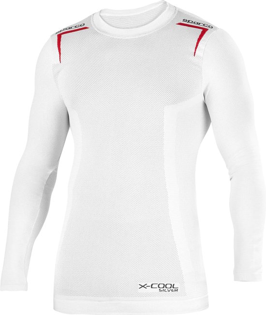 Sparco K-Carbon Thermoshirt - Wit/Rood - XS/S