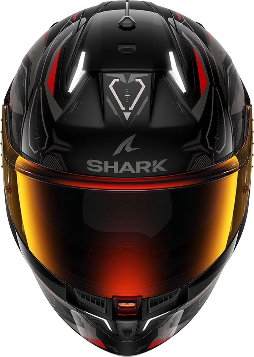 Shark skwal i3 linik blank anthracite red - Maat S - Integraal helm - Scooter helm - Motorhelm - Zwart - Scooterhelmen mannen en vrouwen. – foto 6