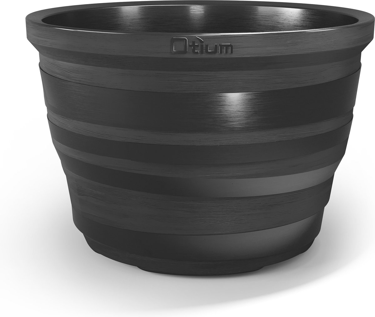 Otium bloempot dubbelwandig Lignum 55 cm zwart