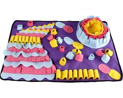 Snuffelmat Hond - Birthday Cake - Honden speelgoed - Puppy speelgoed - Intelligentiespel - 70 x 50 cm