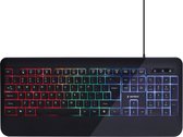 Gembird Gaming toetsenbord - QWERTY - RGB - Ultra slim - 12 multimedia toetsen - 1,5 meter - Zwart